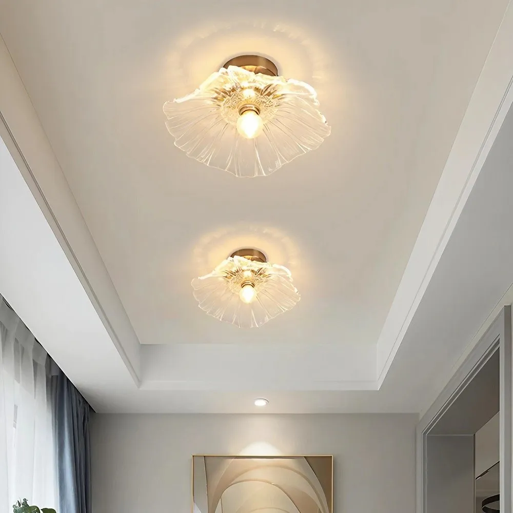 Lotus Retro Glass Ceiling Light KL70