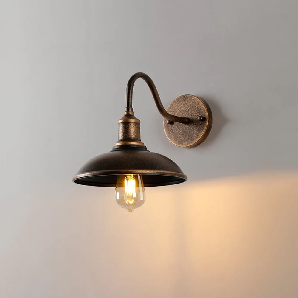 Retro Industrial Bowl Shaped Outdoor Waterproof Wall Light KL810