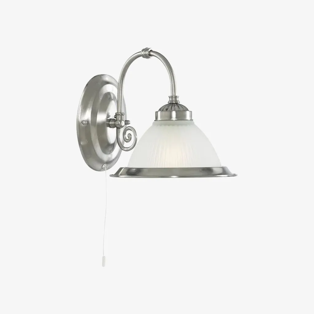 TF Vintora Ribbed Glass Wall Lamp - Industrial Bell Shape for Diner and Hallway KL1959