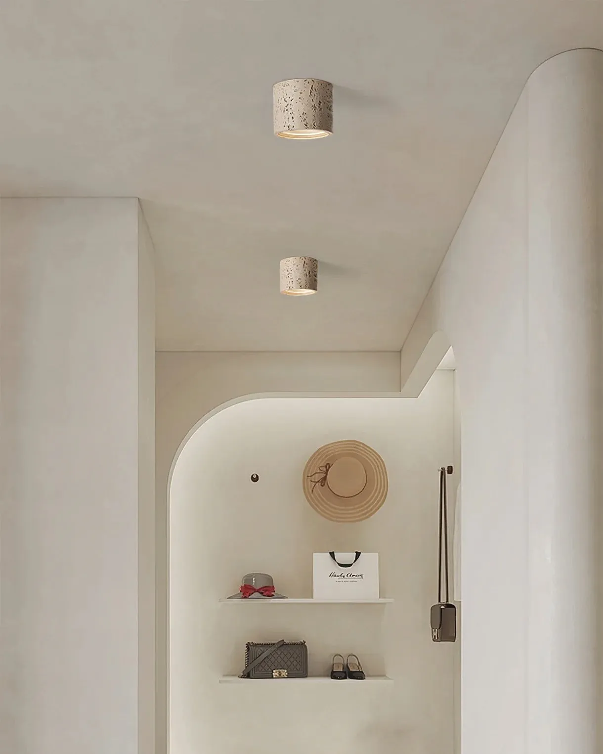 Modern Wabi-Sabi Cylindrical Ceiling Lamp KL284