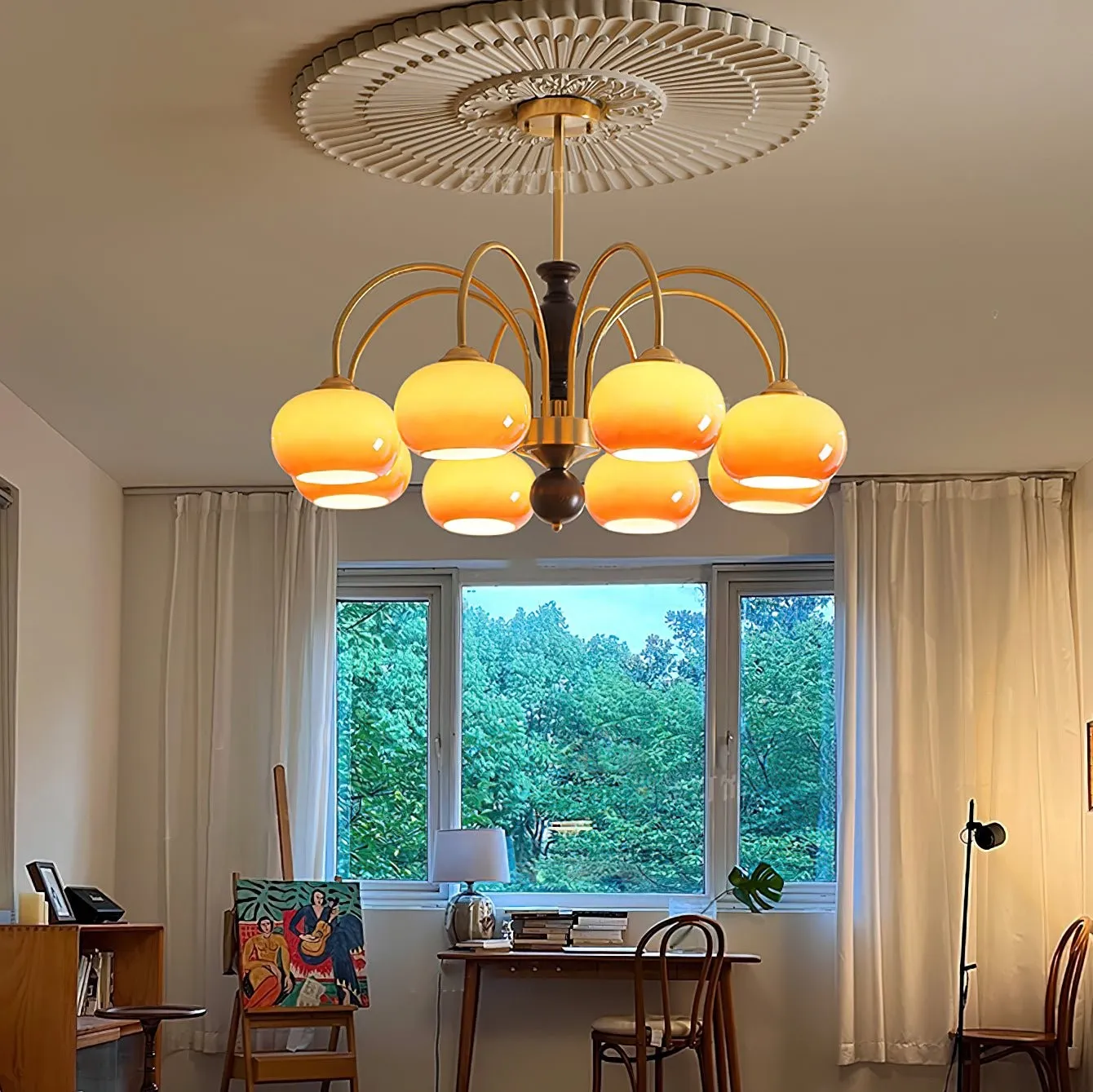 Retro Bauhaus Arch Chandelier KL218