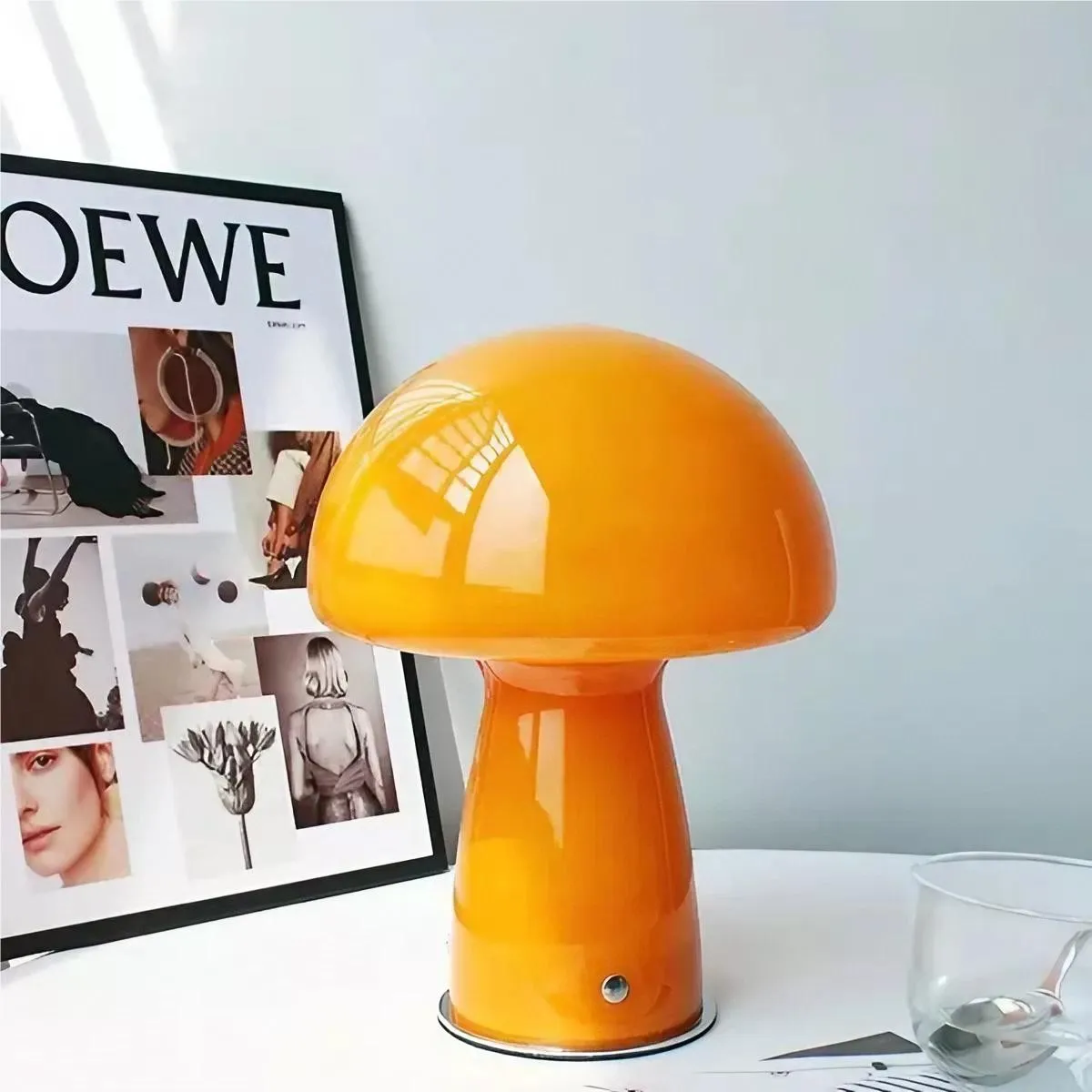 Modern Bauhaus Glass Mushroom Table Lamp KL40
