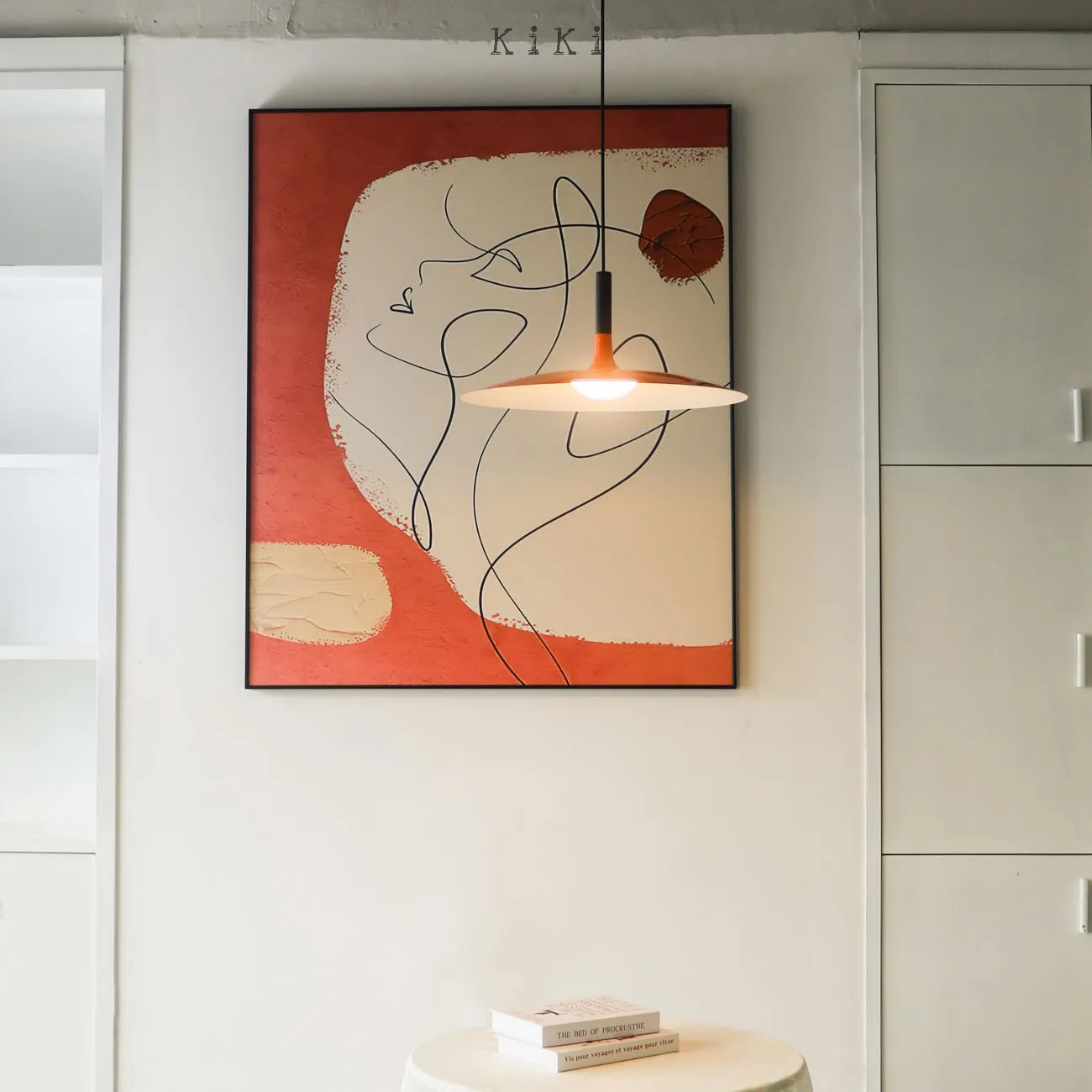 Aplomb Large Pendant Lamp - Minimalist Resin LED Pendant Light for Kitchen