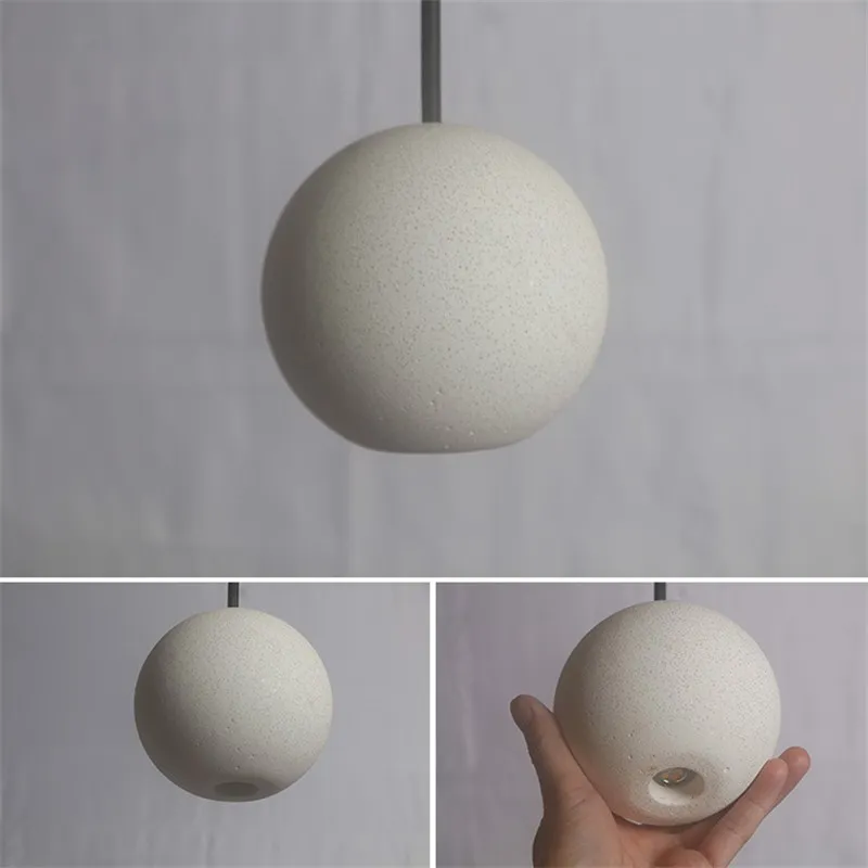 Minimalist Moon Cement Led Pendant Light KL199