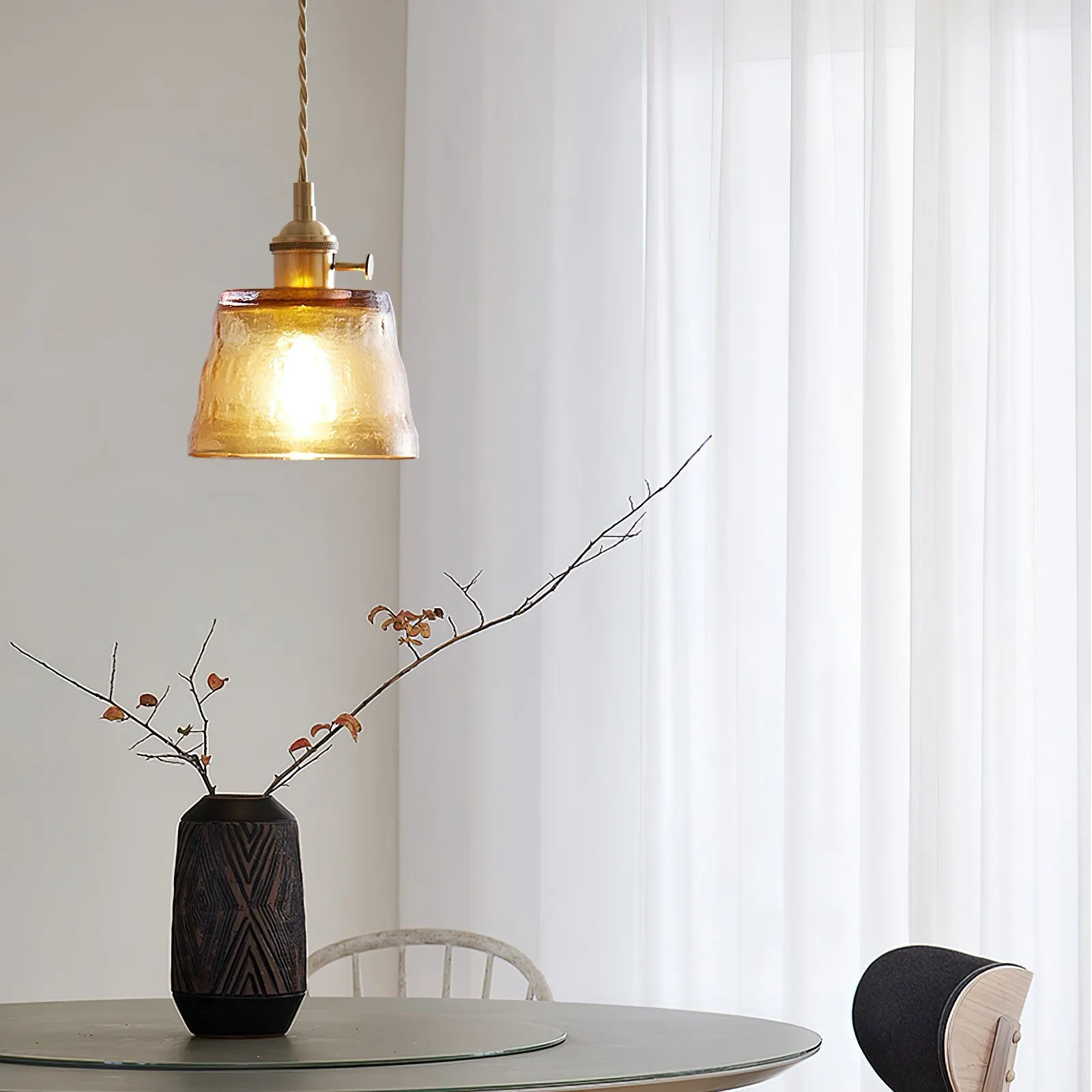 Retro Small Cup Glass Pendant Lamp KL292