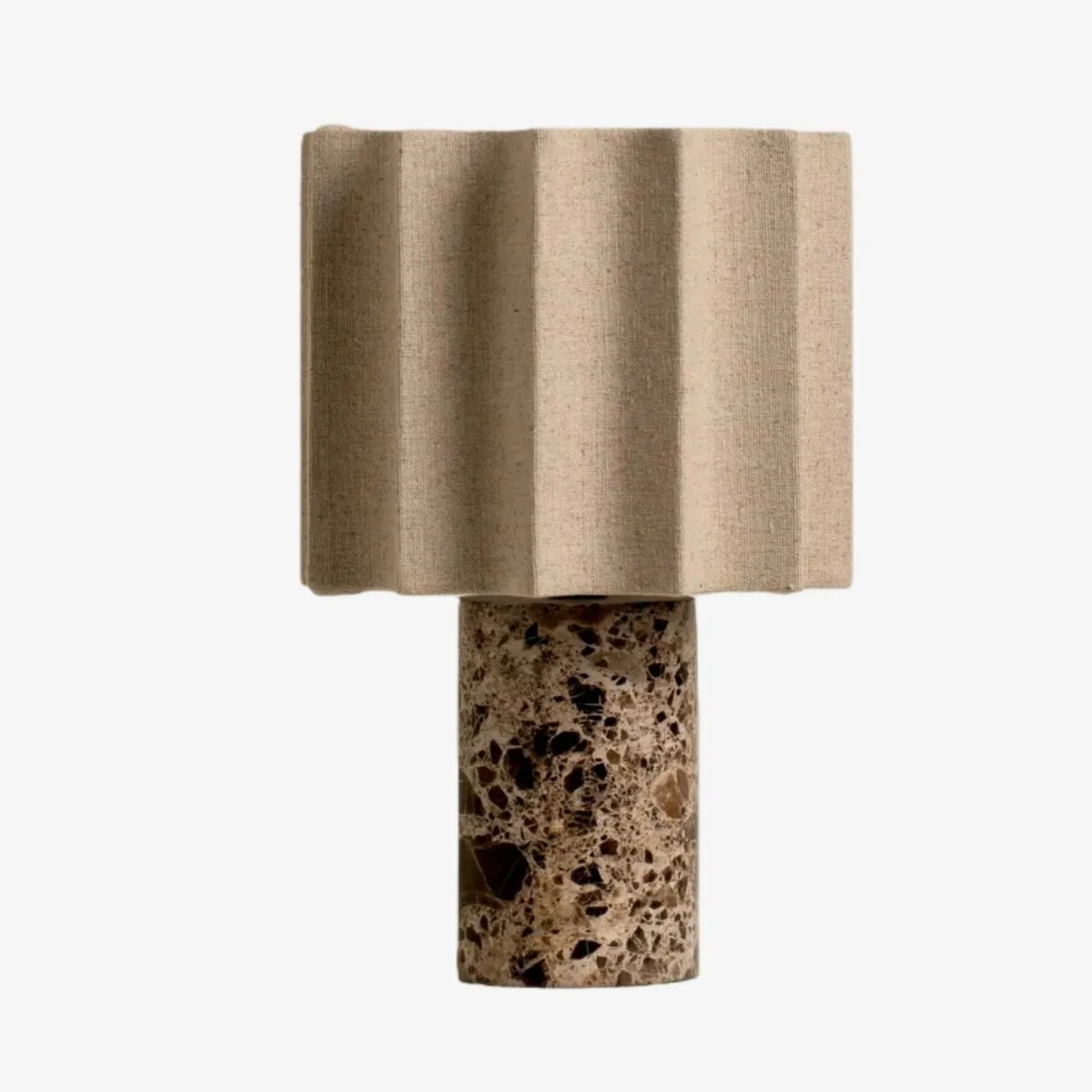 Cavilon Fan Shaped Linen Table Lamp - Modern Lighting for Living Room Decor KL2037