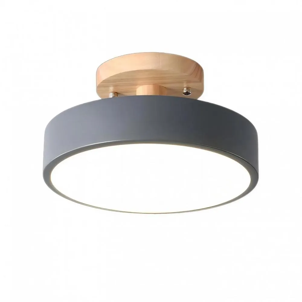 Scandinavian Design Round Wooden Ceiling Light KL37