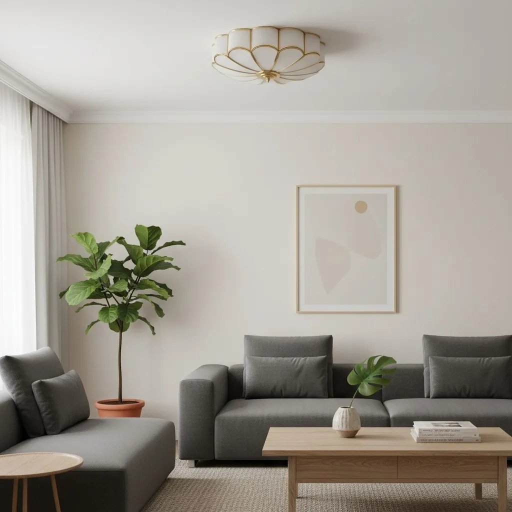 Silunavo Modern Ceiling Lamp with Floral Inspired Design for Living Room Statement KL2209
