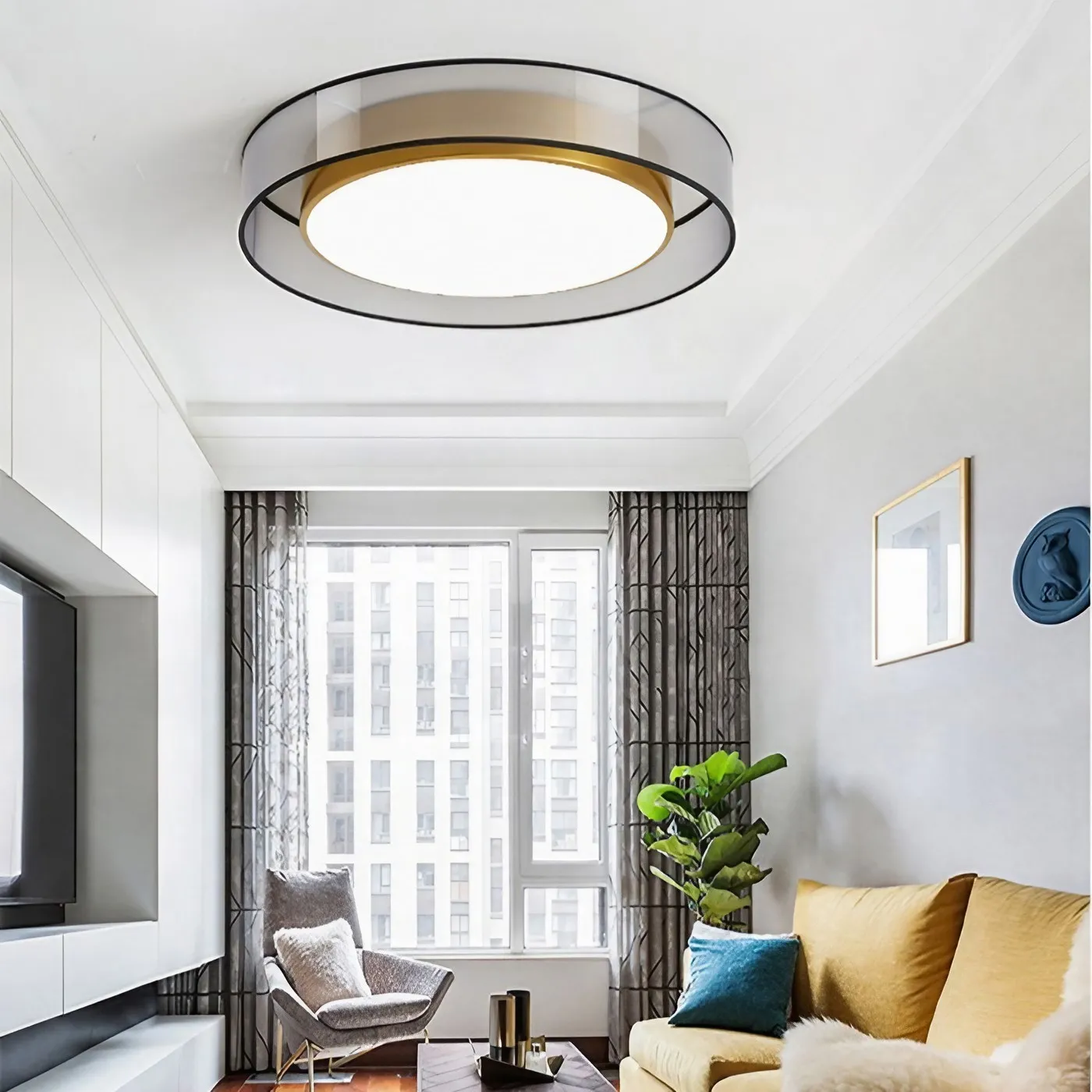 Scandinavian Unique Luxury Round LED Ceiling Lamp KL804