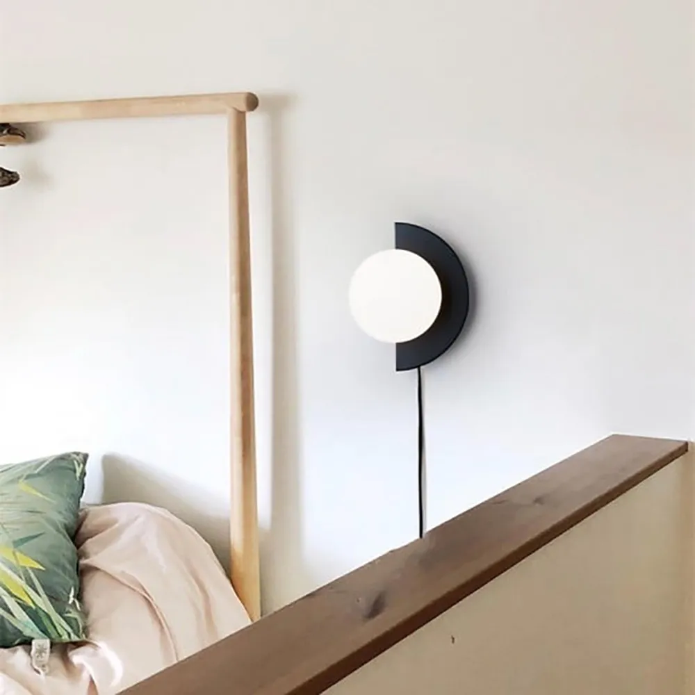 Vibrant Glass Orb Wall Lamp - Nordic Style Accent for Living Room KL150