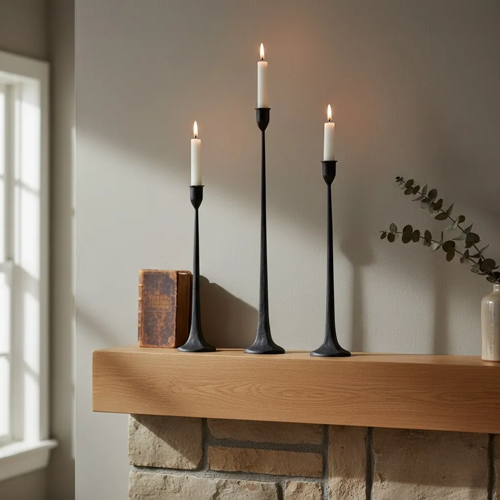 Tegna Modern Tall Candle Holders Elegant Slim Profile Design - Centerpiece And Interior Styling KL2349