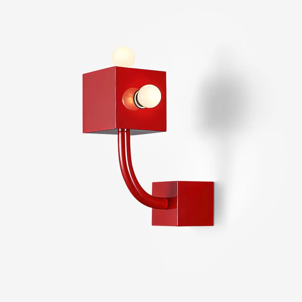 Red Cube Metal Wall Lamp KL602