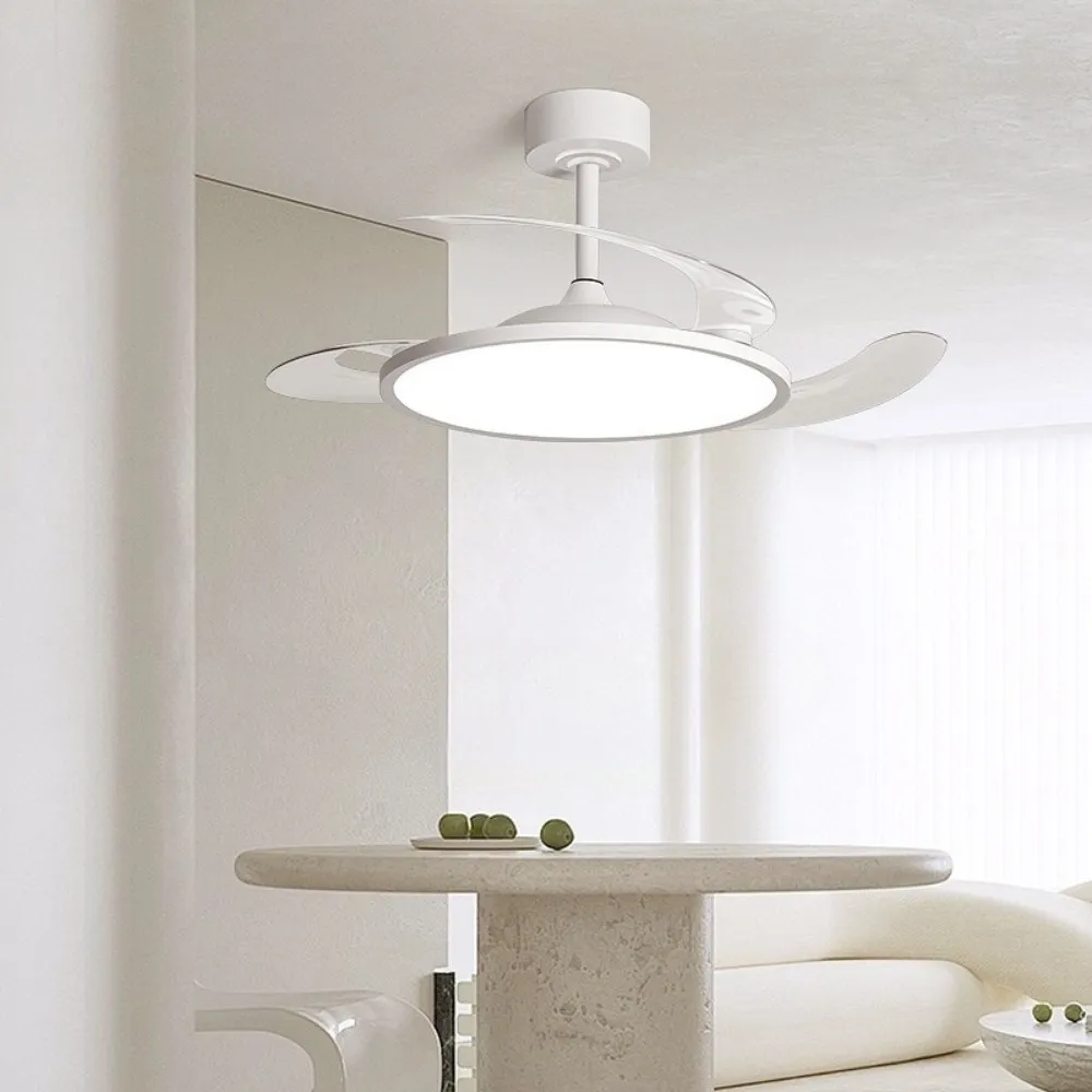 Minimalist White 3 Blade Fan Ceiling Light For Dining Room KL940