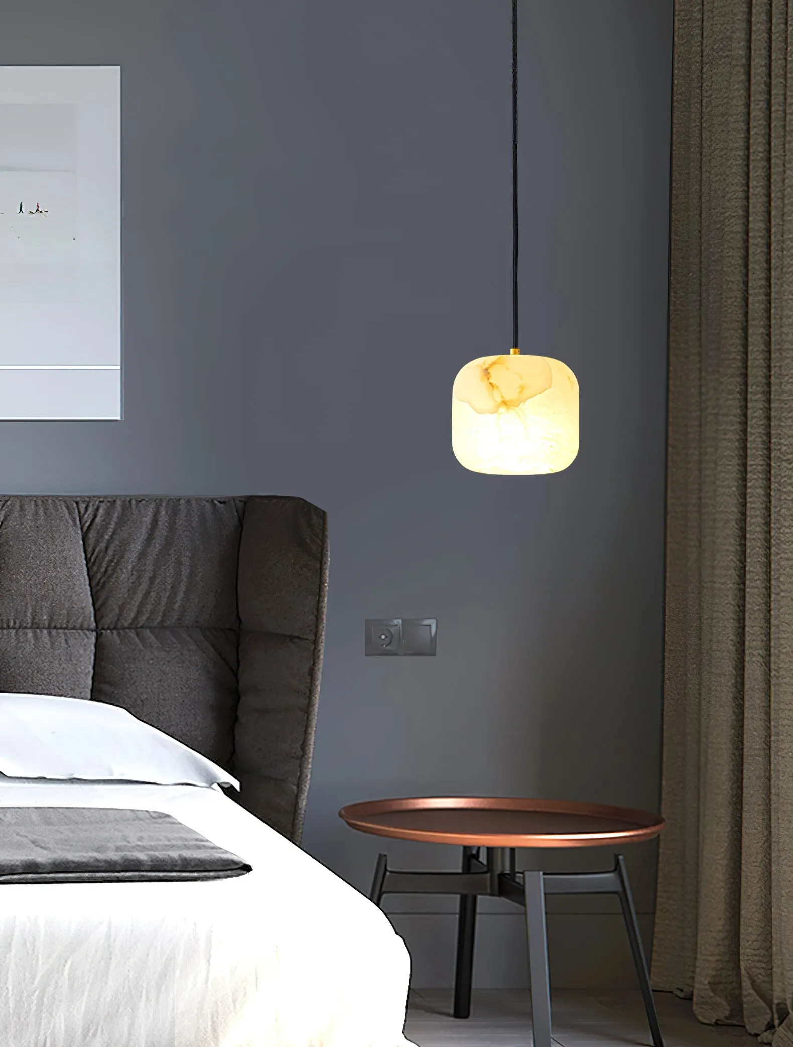 Alabaster Bedside Pendant Light D423