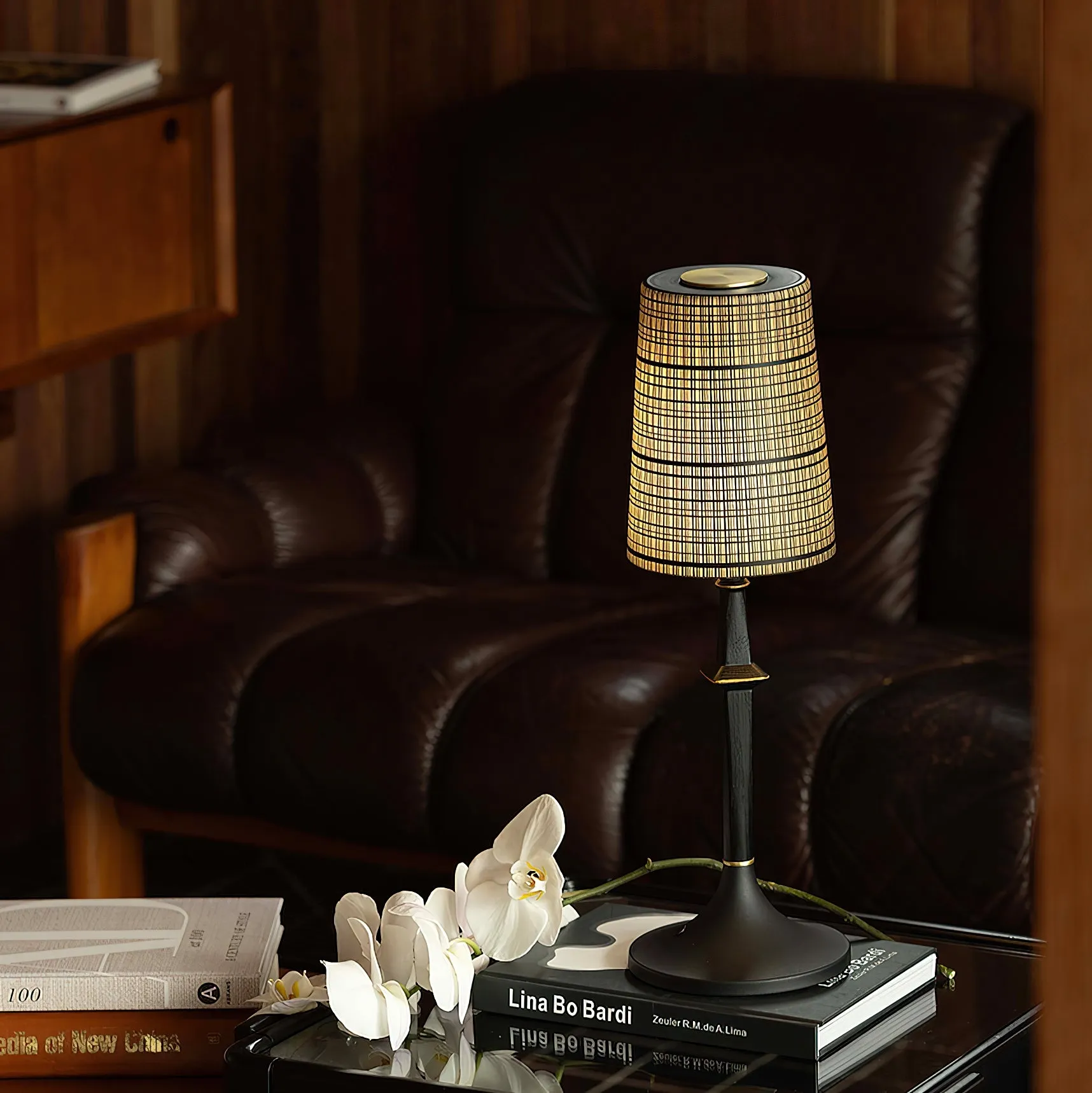 Devon Black Table Lamp (Built-in Battery) D709