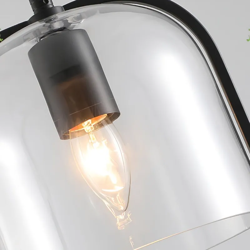Water Plants Glass Pendant Light
