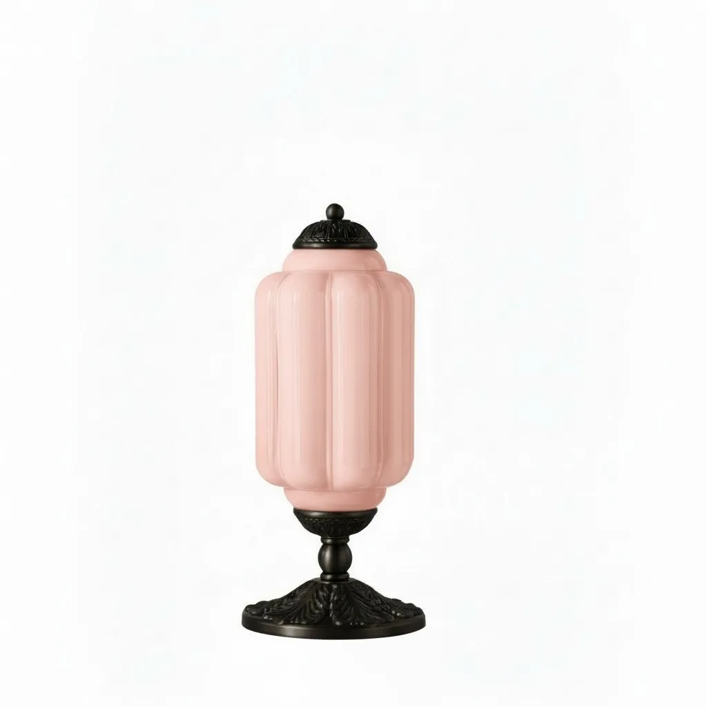 Eloise Vintage Glass Pumpkin Table Lamp - Decorative Accent Lighting for Living Spaces KL876
