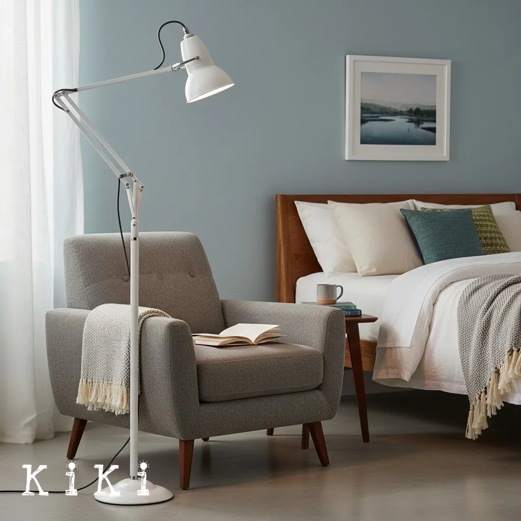 Modryx Modern Adjustable Floor Light - Swing Arm Floor Lamp for Reading Use KL2114