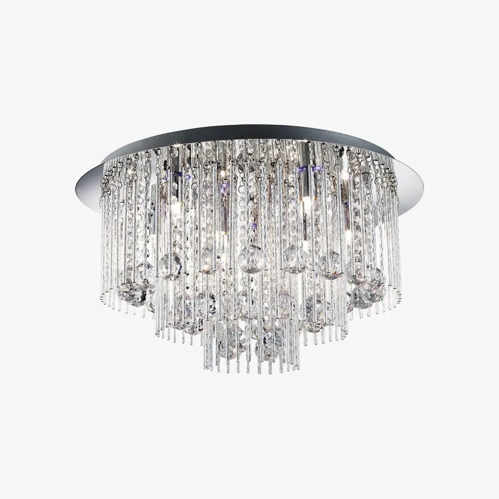 Virelis 8 Light Twist Tubes Ceiling Light - Modern Crystal Design for Dining Rooms or Lounges KL1944