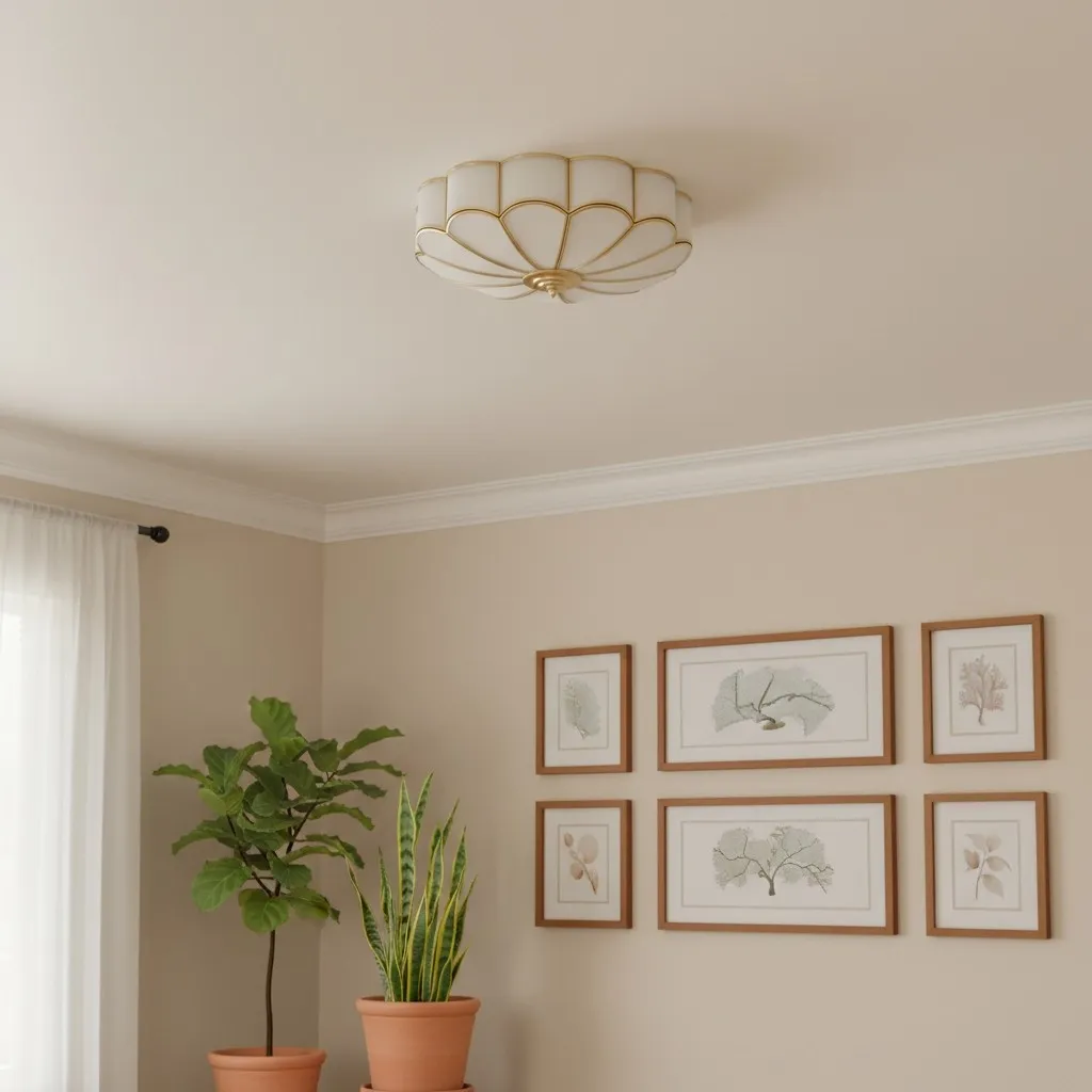 Silunavo Modern Ceiling Lamp with Floral Inspired Design for Living Room Statement KL2209