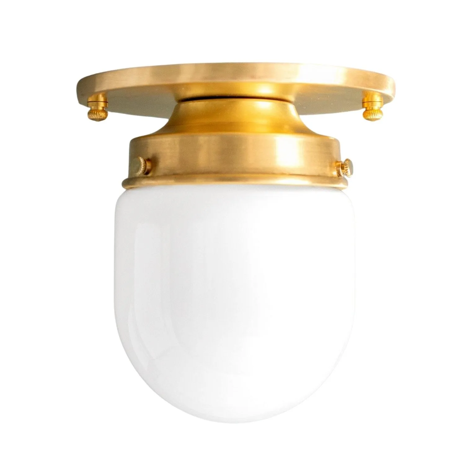 Opalume Glass Globe Flush Mount Light - Vintage Style Lamp for Hallway or Entryway KL1429