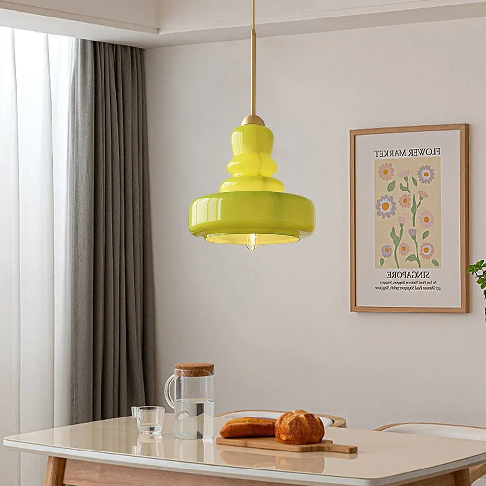 Mid Century Modern Gourd Glass Pendant Light KL132
