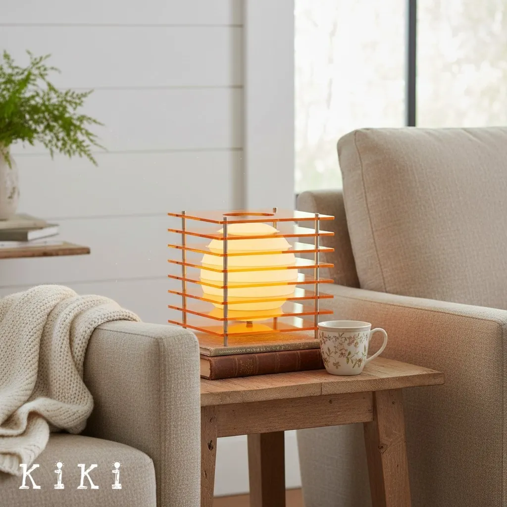 Afterglow Cube Table Lamp - Geometric Sphere Lighting for Bedroom Lighting KL2062