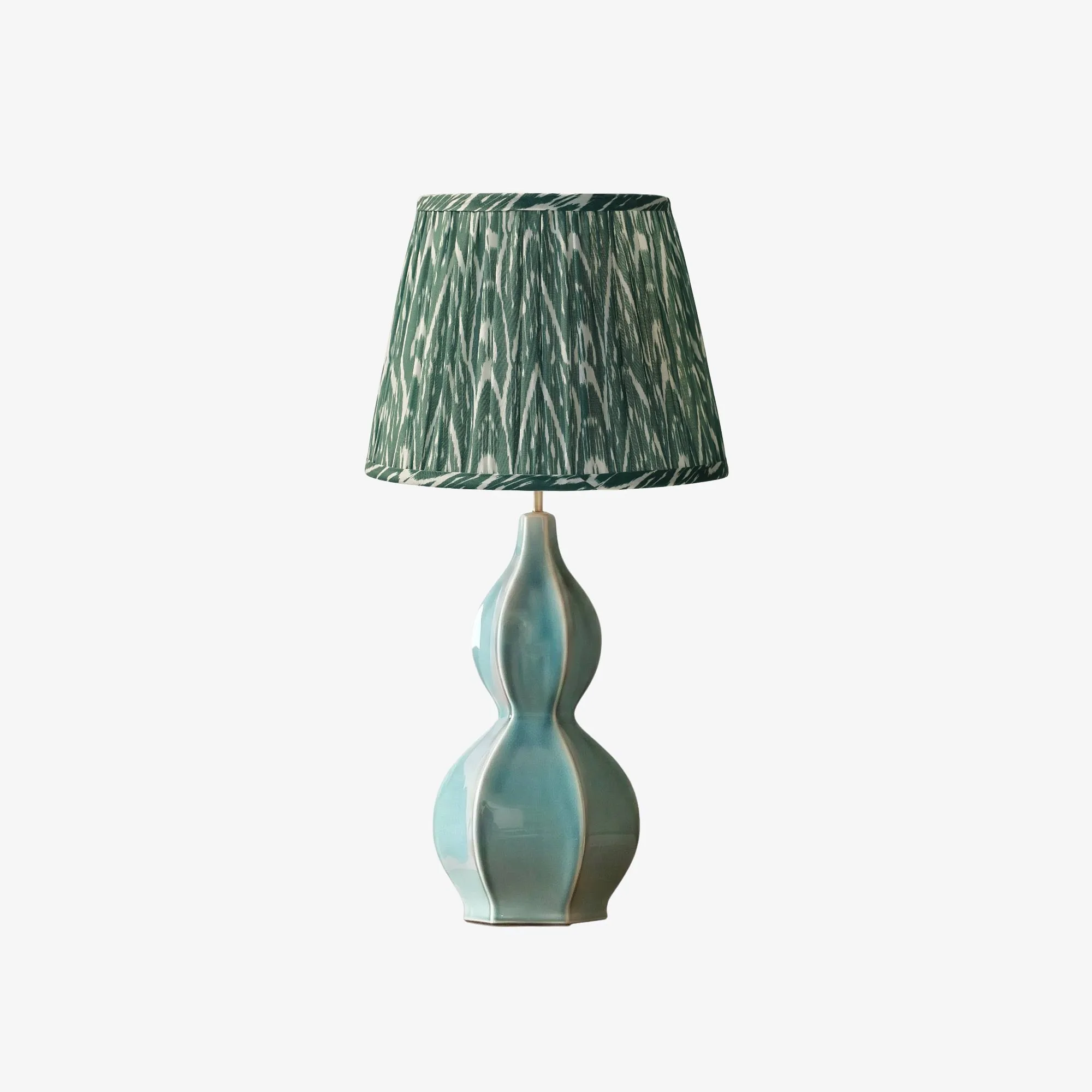 Thalune Pleated Ceramic Table Lamp - Decorative Lamp for Desk Room or Living Area KL2154