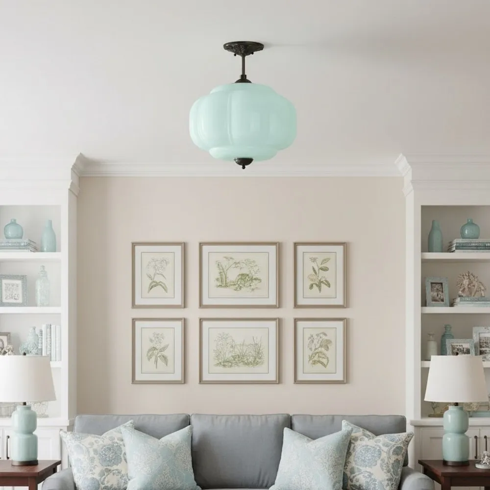 Retro Glass Eloise Pendant Light For Kitchen Island KL801