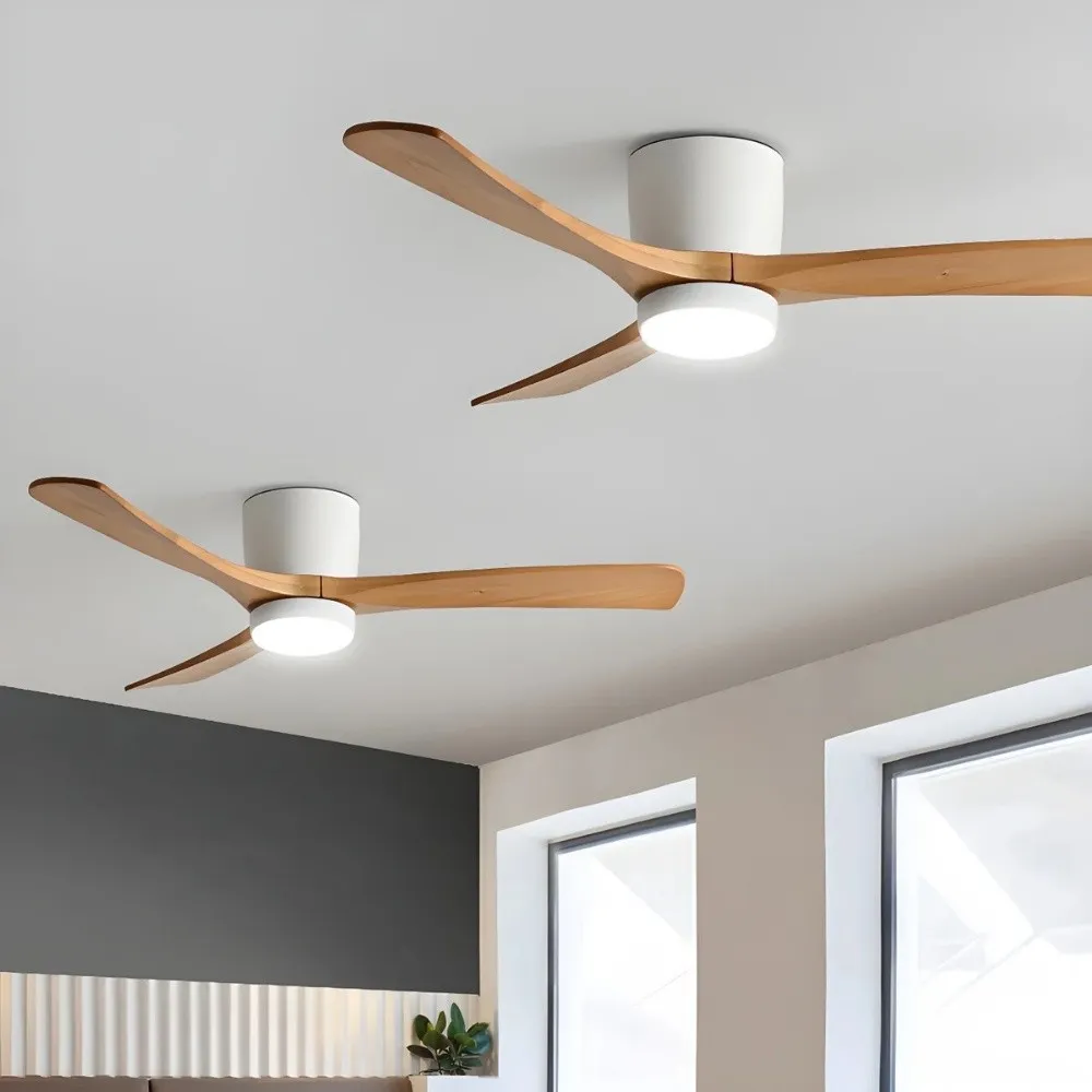 Modern Quiet Wooden Ceiling Fan Light KL930