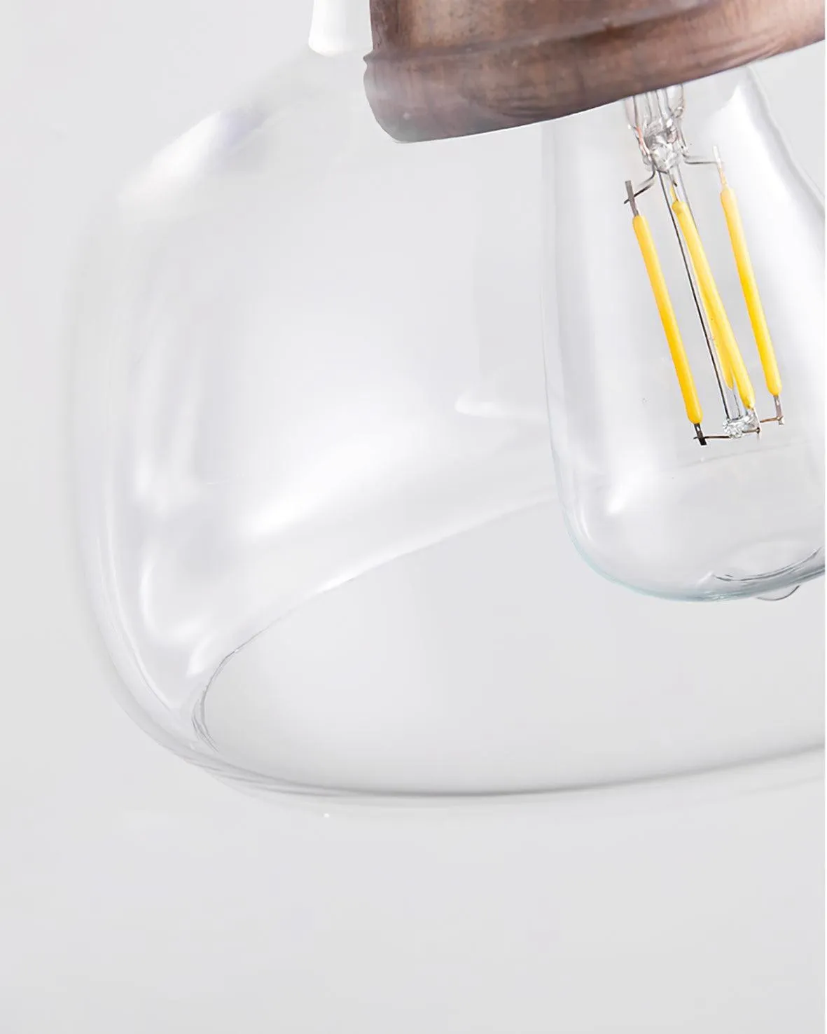 Walnut Glass Pendant Lamp KL751