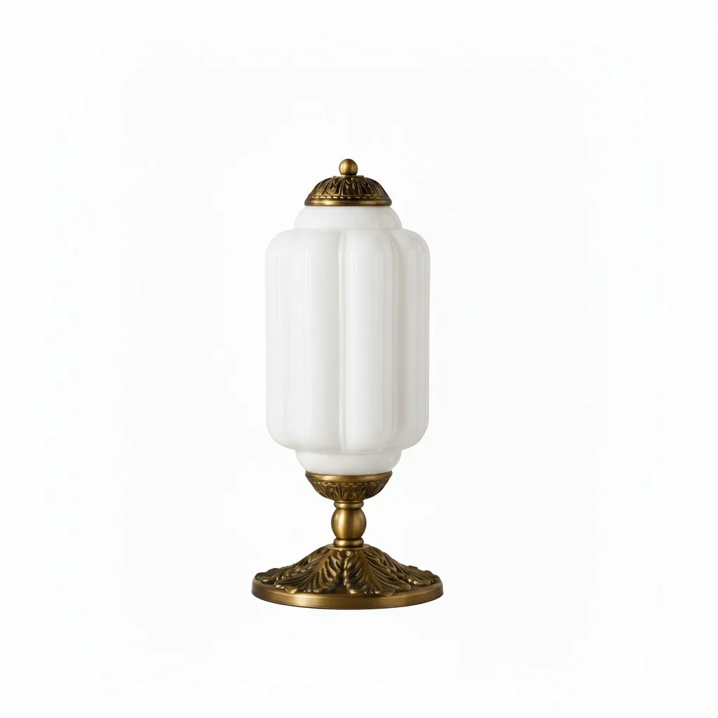 Eloise Vintage Glass Pumpkin Table Lamp - Decorative Accent Lighting for Living Spaces KL876