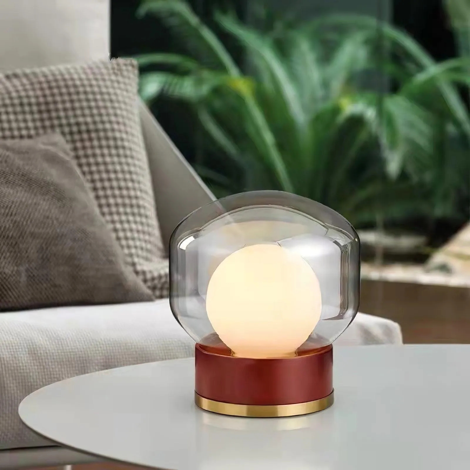 Simple Creative Wood Orb Table Lamp KL615