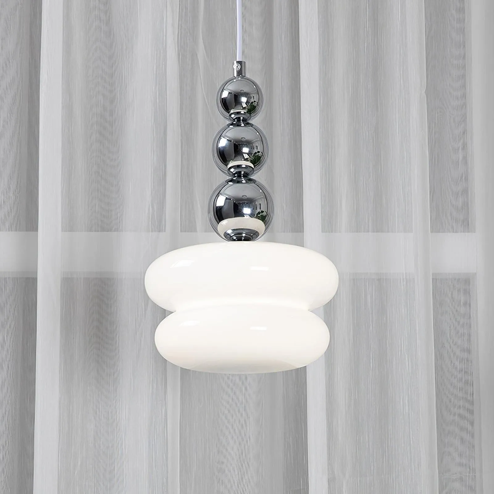 Contemporary Nordic Glass Ball Hoist Pendant Light For Living Room KL508