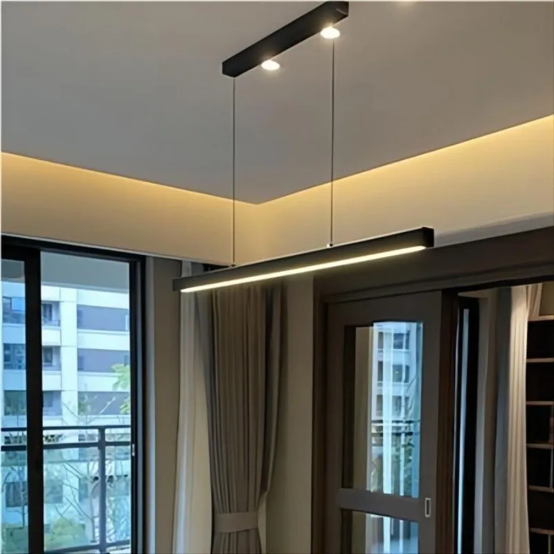 Industrial Metal LED Horizontal Linear Chandelier KL107