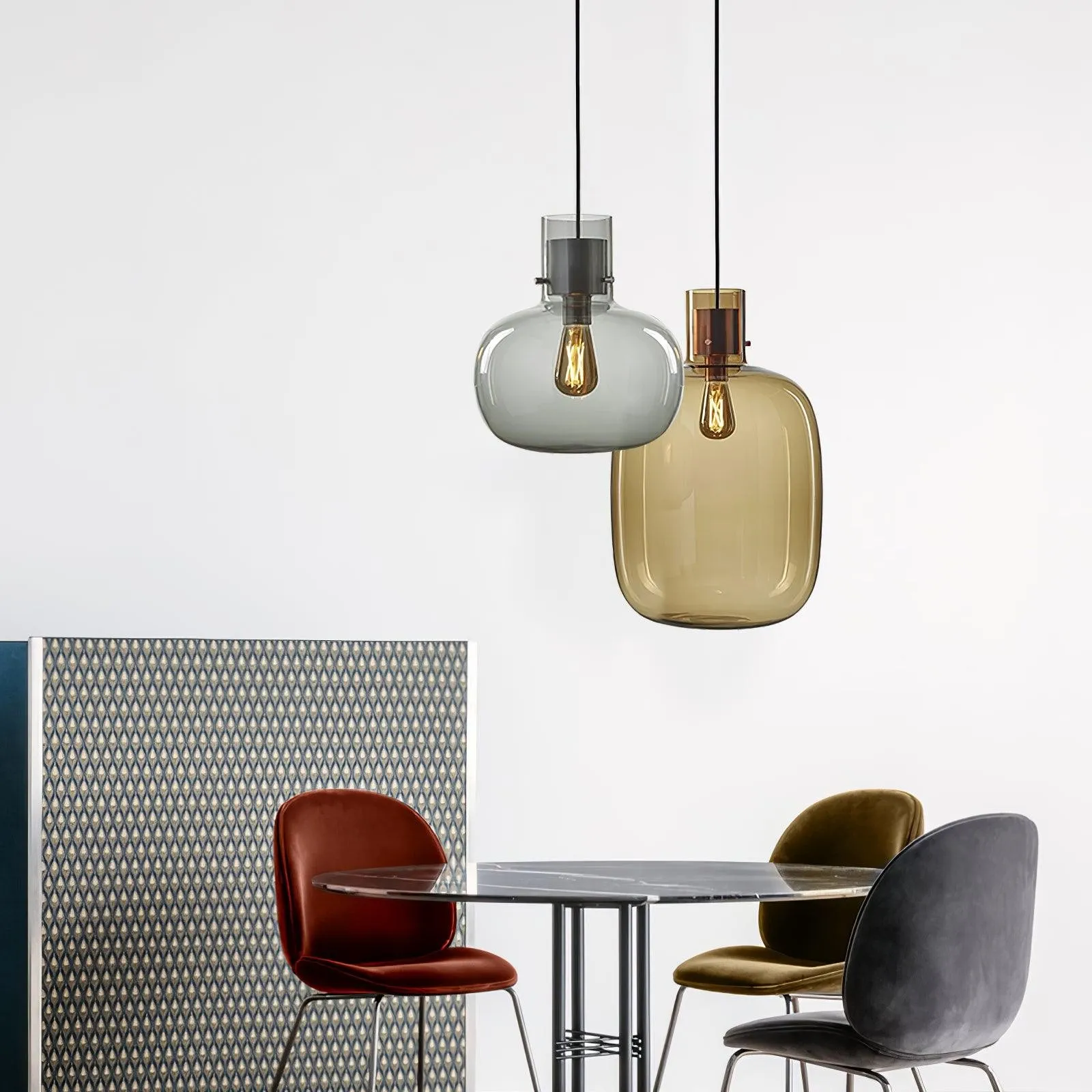 Nordic Minimalist Luxury Personality Glass Pendant Light KL276