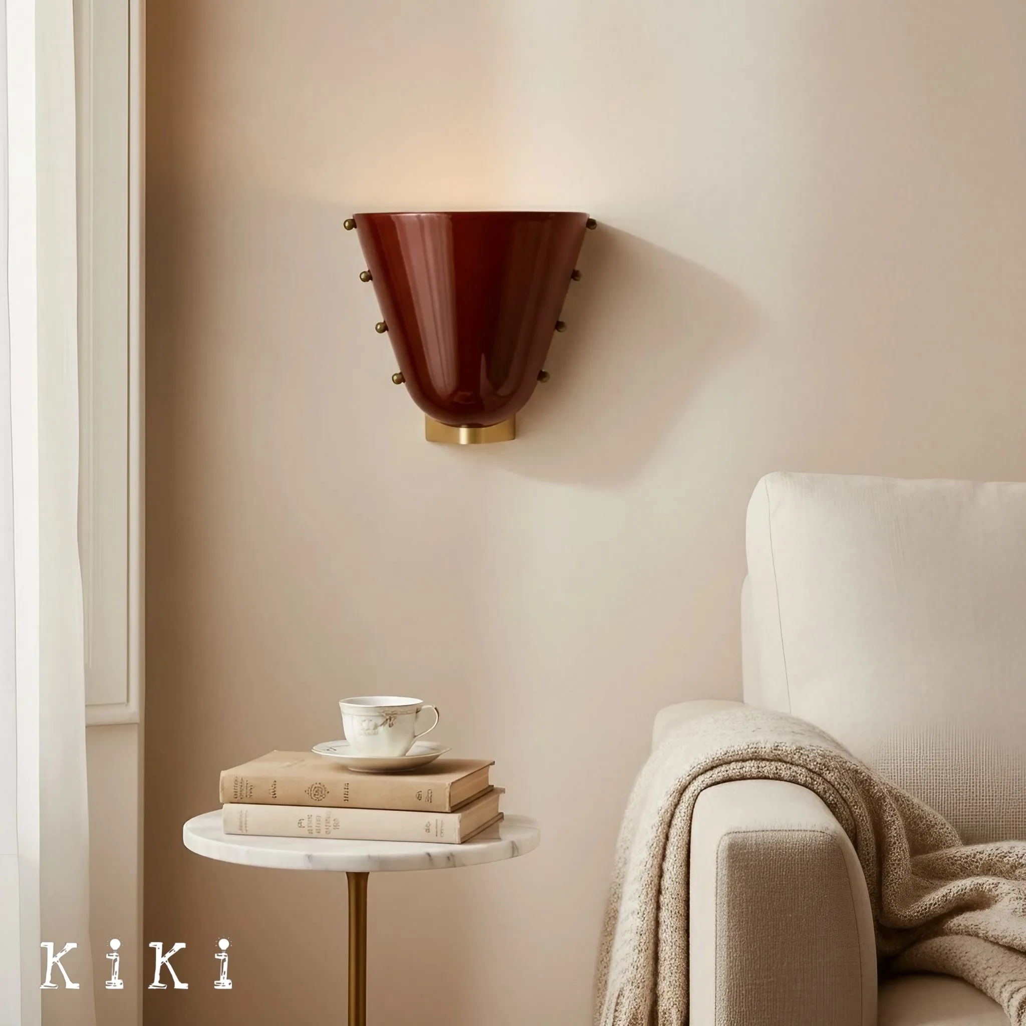 Bellina Decorative Art Glass Wall Lamp - Modern Gemma Wall Sconce for Bedroom and Entryway KL2329