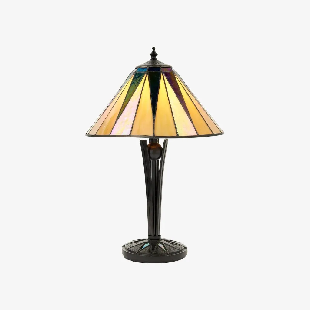 TF Dark Star Tiffany Style Geometric Shade Table Lamp for Bedroom and Accent Lighting KL1927