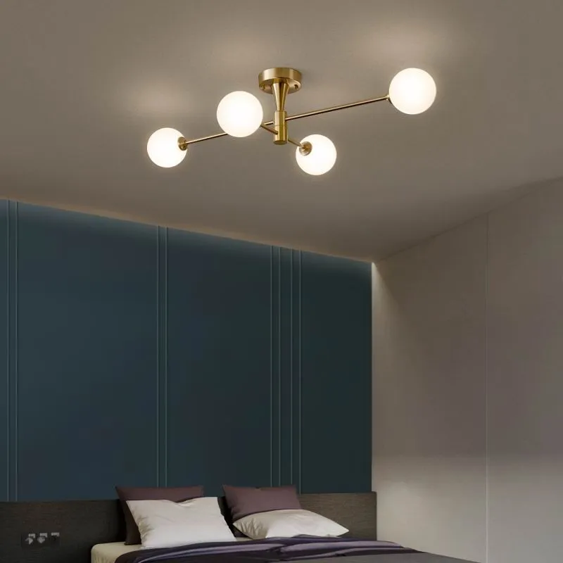 Golden And White Hanging Lamp