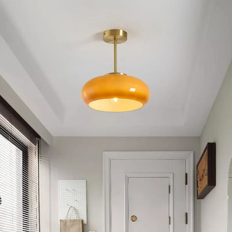 Bauhaus Style Vintage Glass Ceiling Light KL49