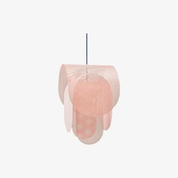 Perforated metal pendant light