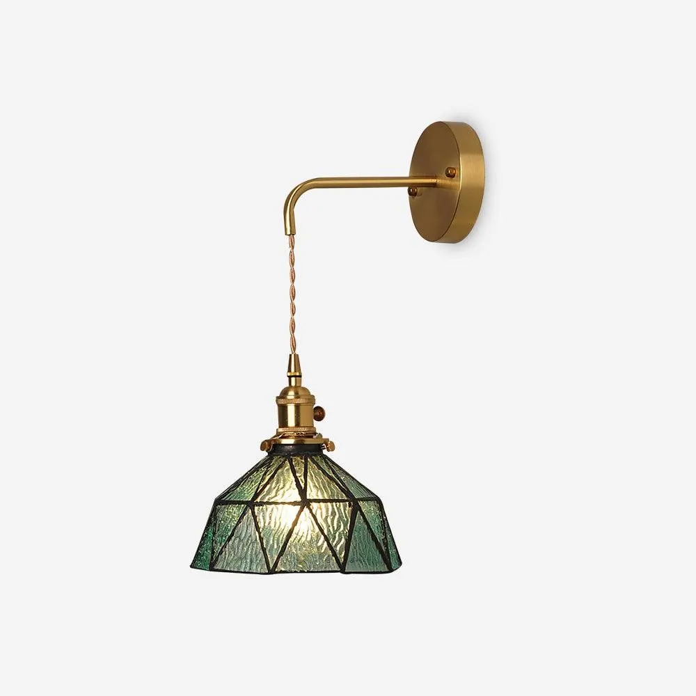 Retro Pastoral Glass Wall Lamp KL613