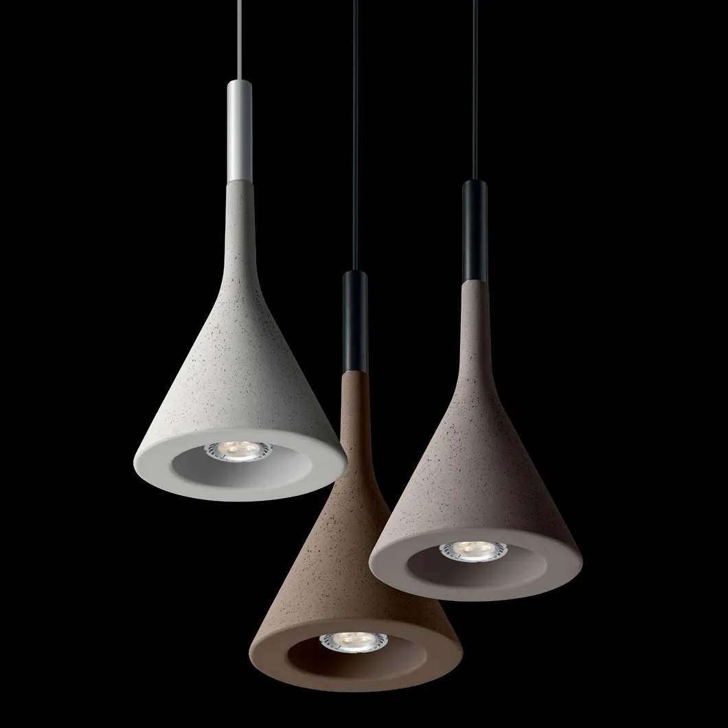 Aplomb Concrete Pendant Lamp - Minimalist Design Lighting for Dining Room and Office