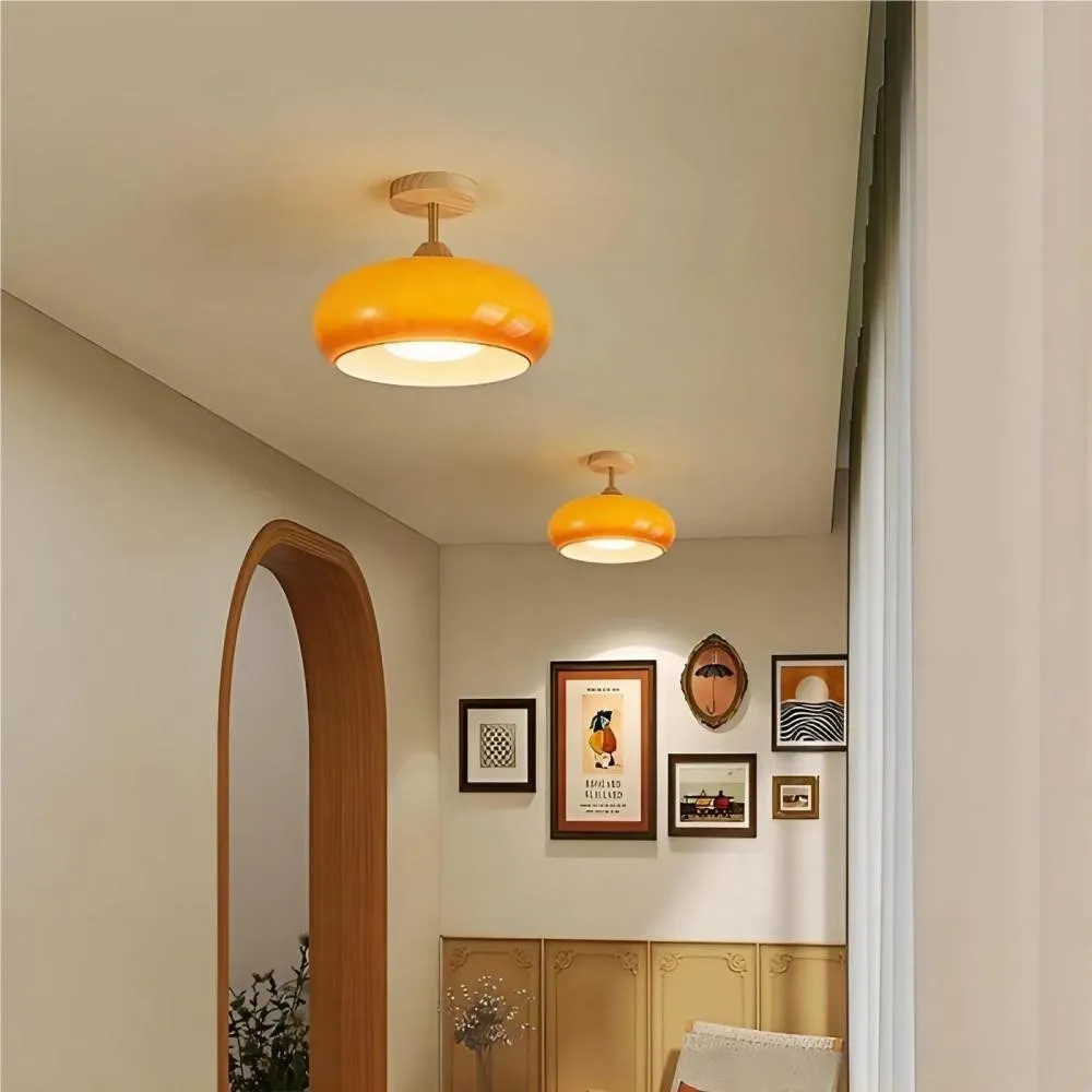 Vintage Bauhaus Style Glass Ceiling Light KL36