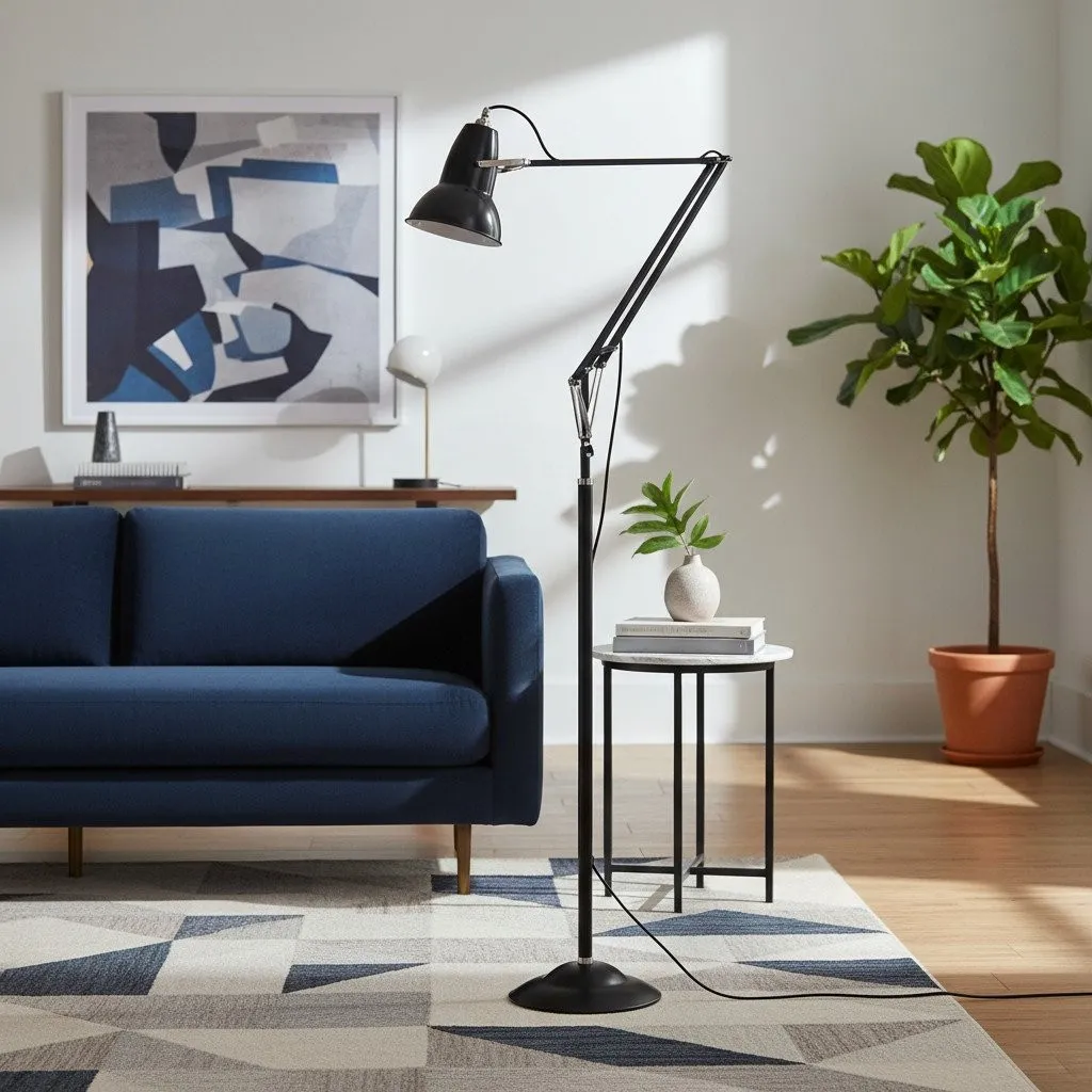 Modryx Modern Adjustable Floor Light - Swing Arm Floor Lamp for Reading Use KL2114