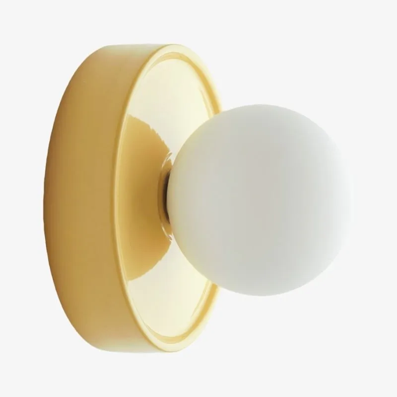 Soina Minimalist Globe Wall Light with Ceramic Base - Warm Ambient Lighting for Home KL1684