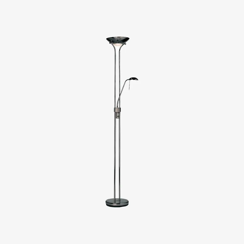 Linexis Art Deco Metal & Opal Glass Floor Lamp - Dual-Light Design for Modern Interiors KL1894