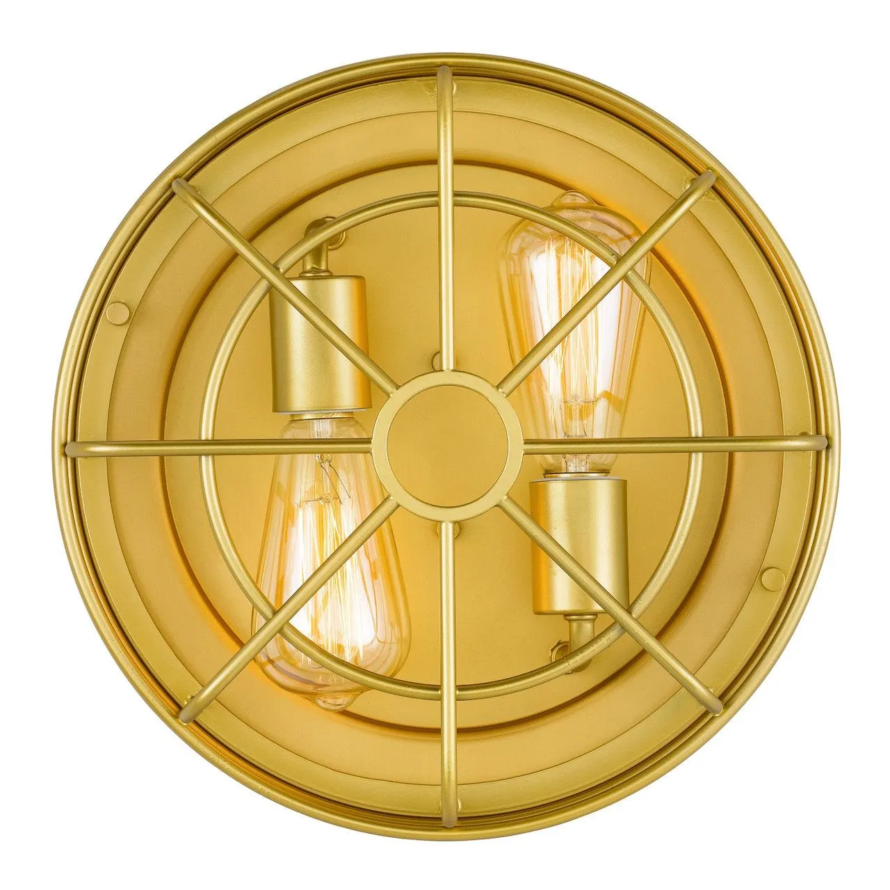 Industrial Flush Mount Metal Cage Round Ceiling Light KL78
