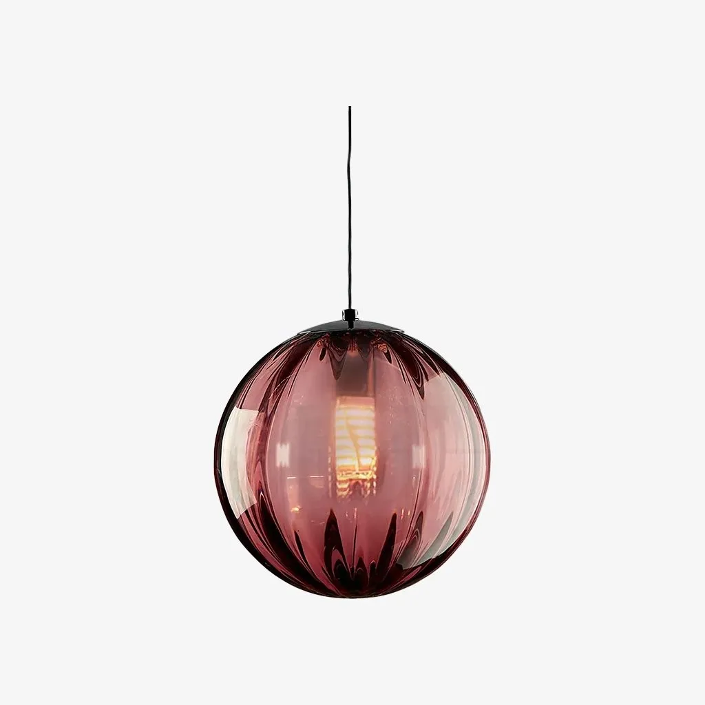 Lunorie Modern Sculptural Glass Globe Pendant Light for Dining Room and Kitchen Lighting KL2131