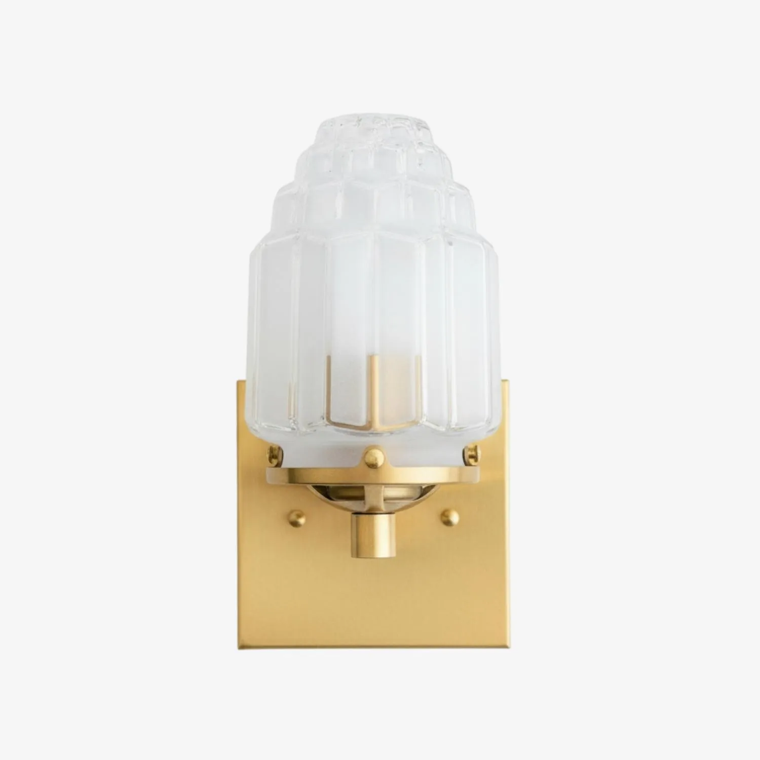 Tierlux Glass Art Deco Wall Sconce - Glass Frosted Globes with Skyscraper Globe KL1444